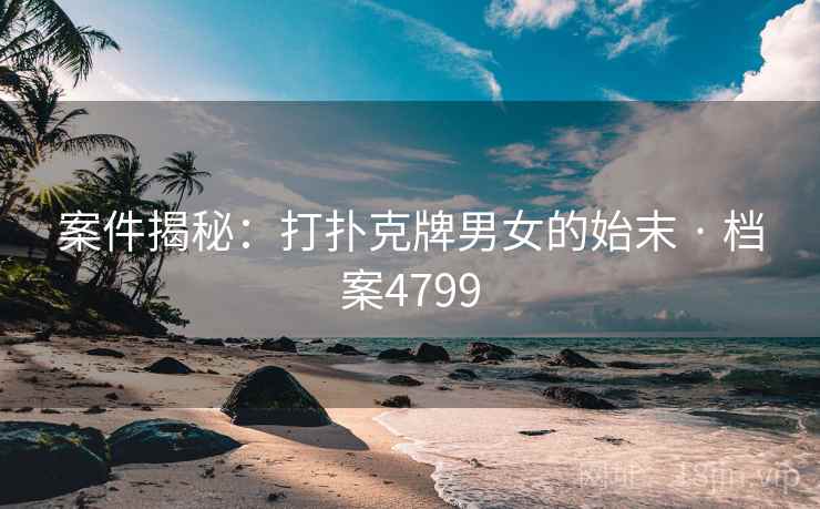 案件揭秘：打扑克牌男女的始末 · 档案4799